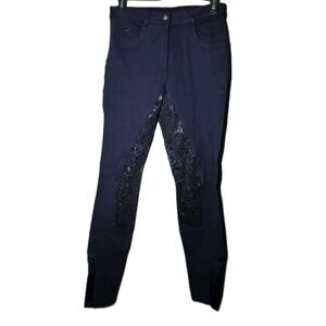 Piper By Smartpak Womens 30L Navy Full Seat Leg Silicone Grip Riding Breeches